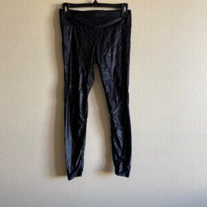 Alala Leggings Size S Black Mesh Womens Satiny